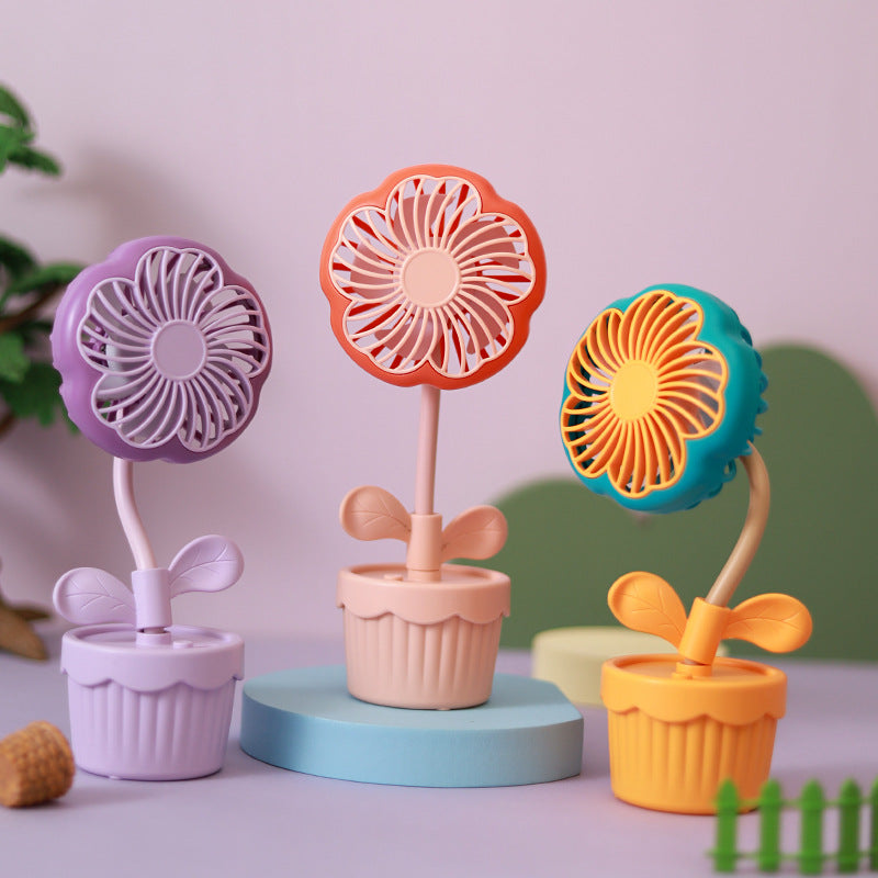 Unisex Cute Floral Design Desk Fan Brehn
