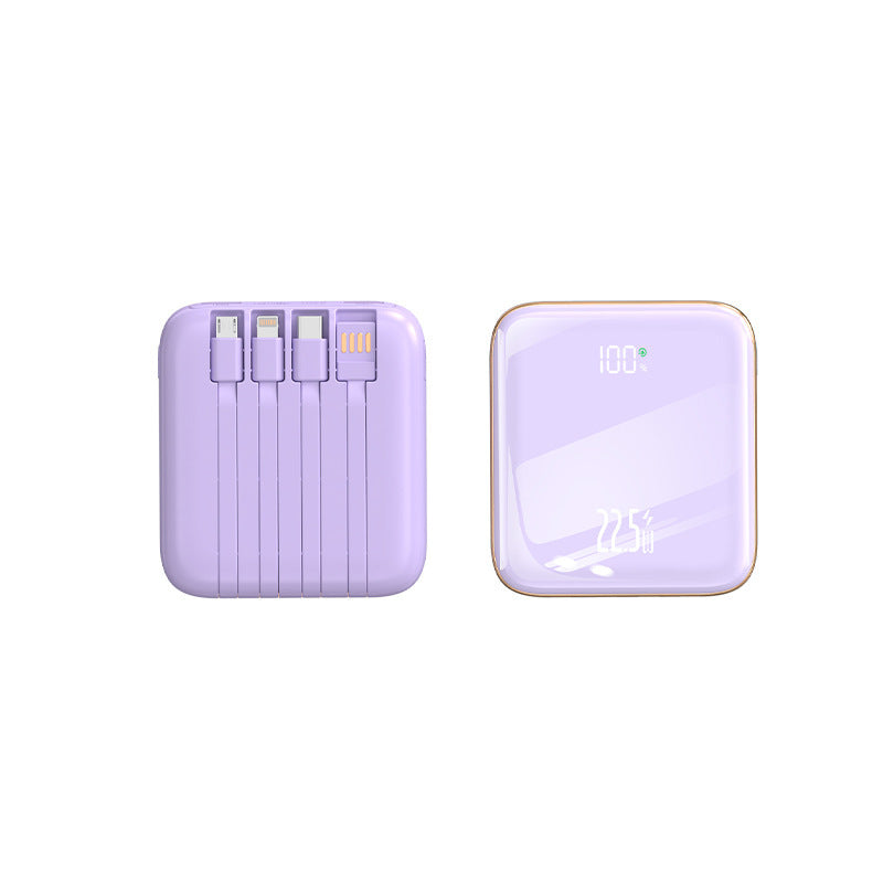Tragbare Powerbank mit integriertem Multifunktionskabel Brehn