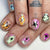 Künstlerische abstrakte Nagelkunst Brehn