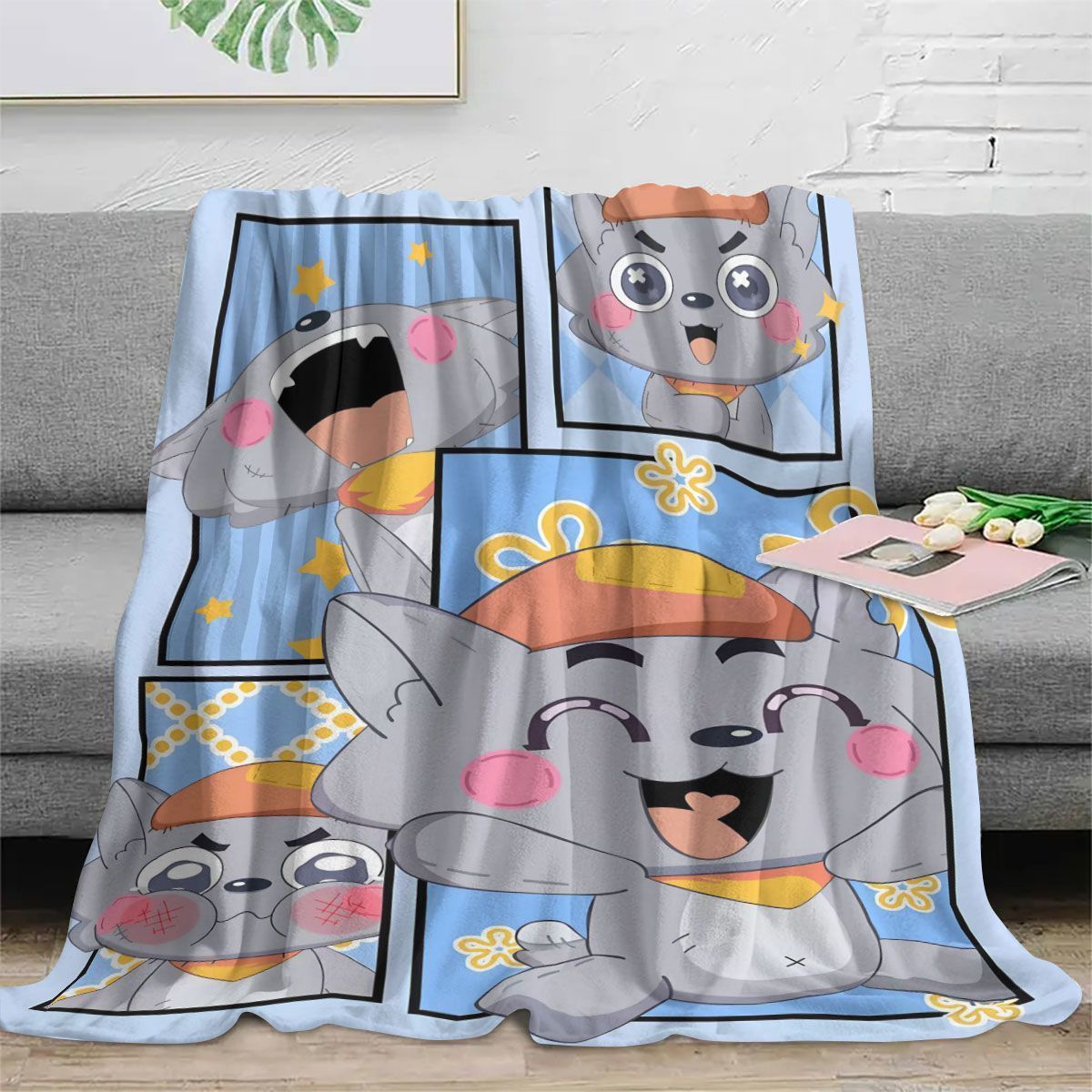 Cartoon Charakter Fleece Decke