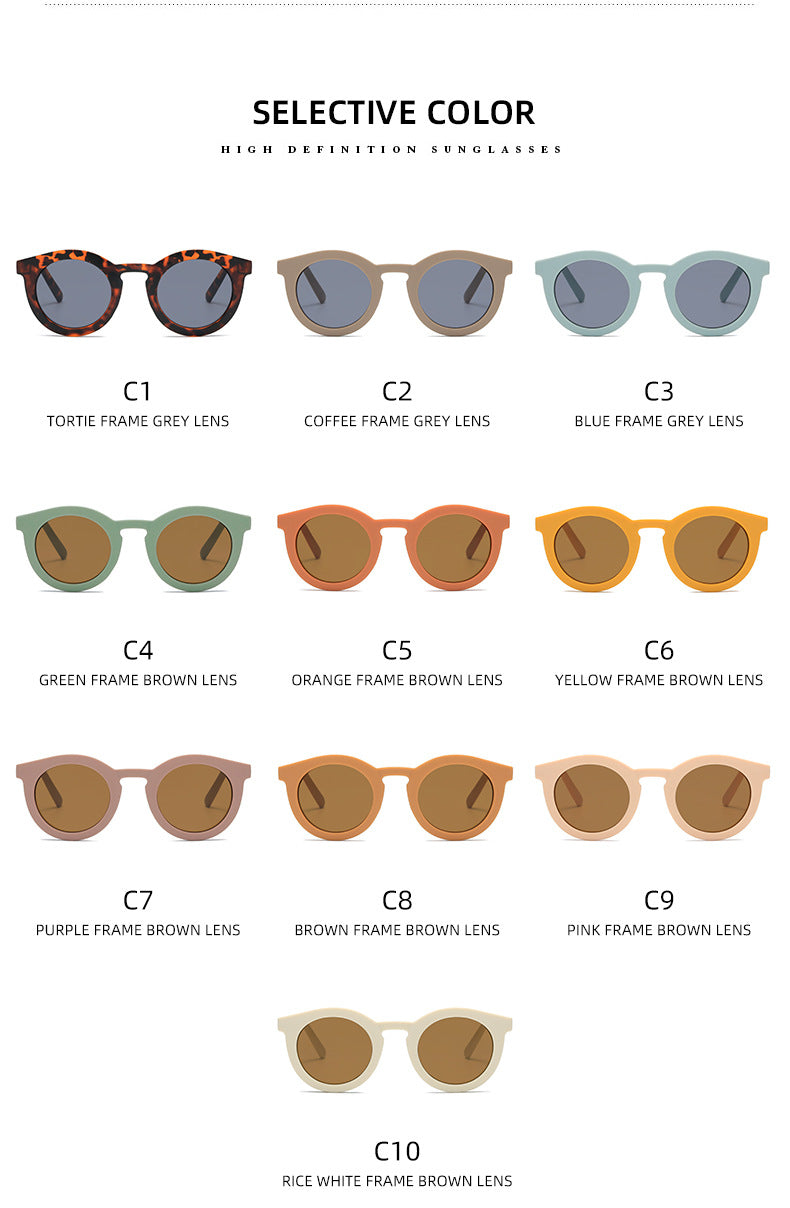 Damen runde Sonnenbrille mit modischem Design und UV-Schutz Brehn