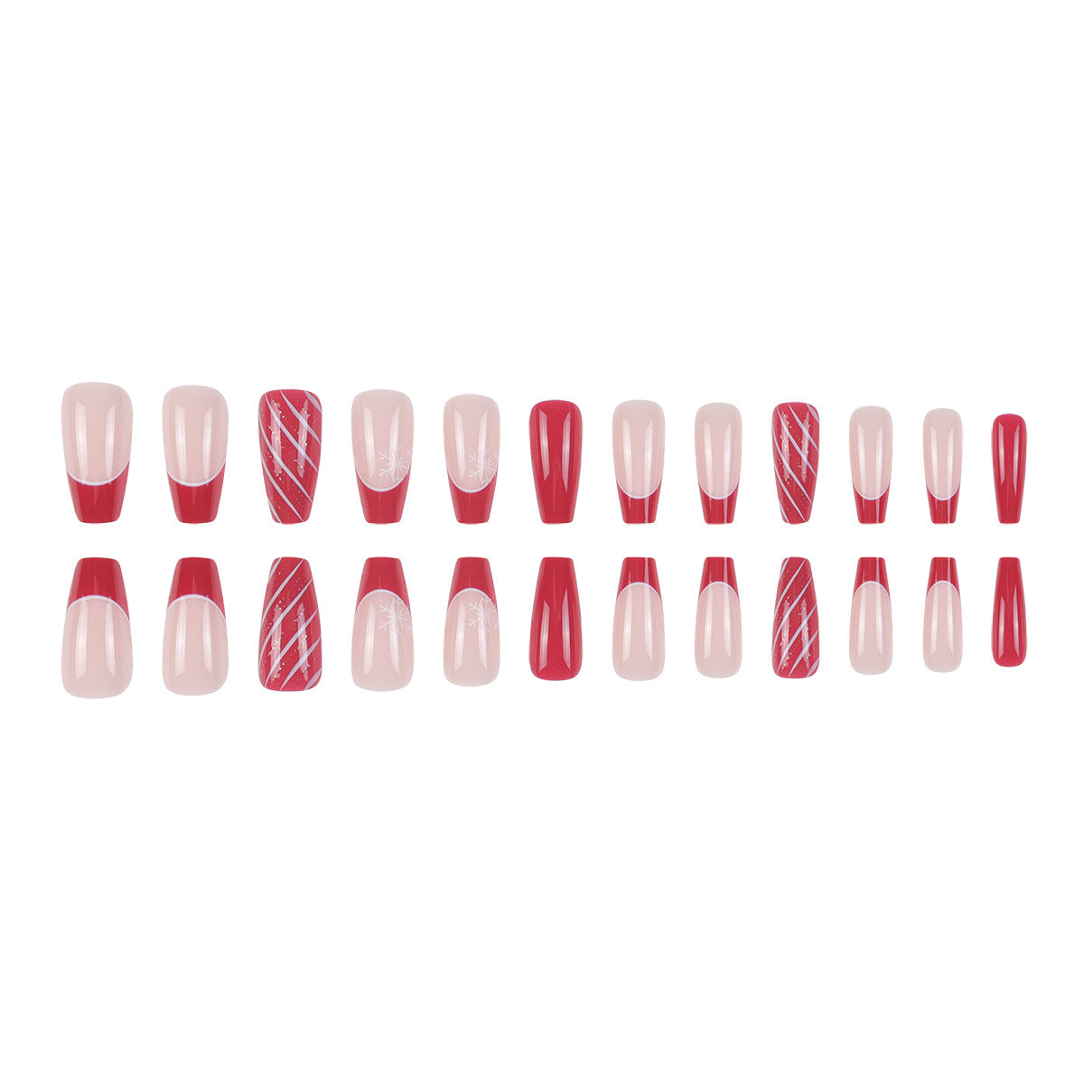 Langes Elegantes Press-On Nagelset Brehn