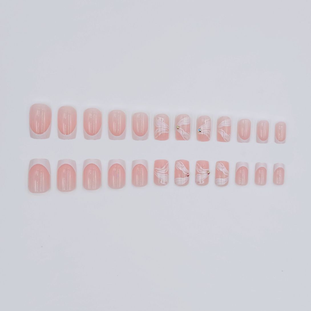 Künstlerisches French Tip Nagelkunst Set