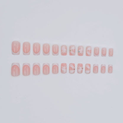Künstlerisches French Tip Nagelkunst Set