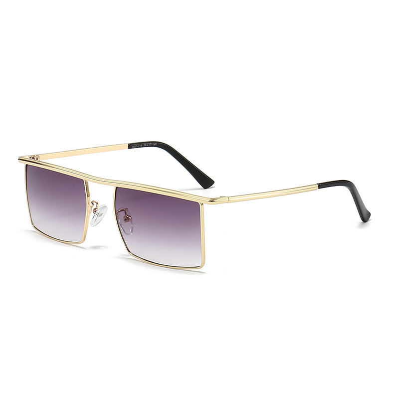 Damen modische Sonnenbrille mit filigranem, rechteckigem Rahmen Brehn