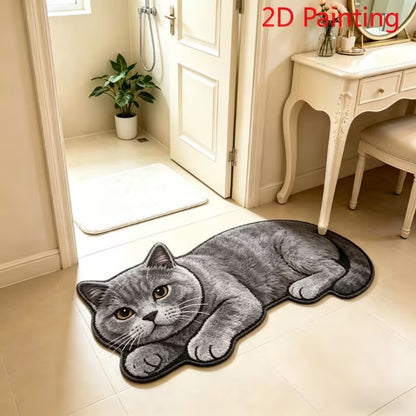 Gemütliche katzenförmige Badematte