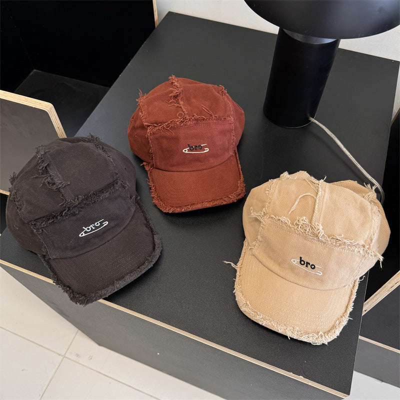 Männer's Distressed Denim Snapback Cap Brehn