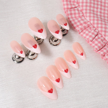 Herz-Muster Press-On Nagelkunst Brehn