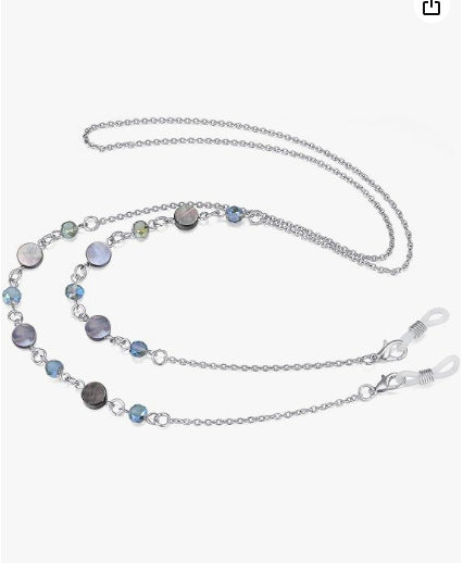 Elegante Perlen Brillen Kette Brehn