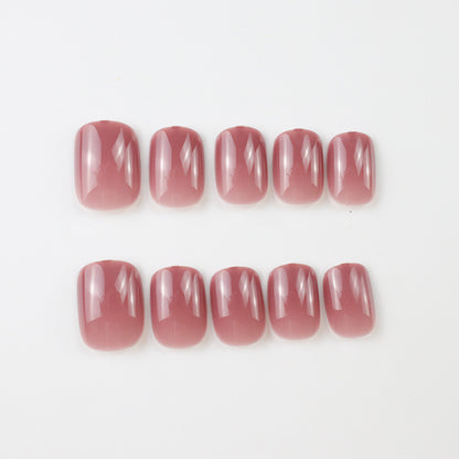 Minimalist Glänzendes Press-On Nail Set Brehn