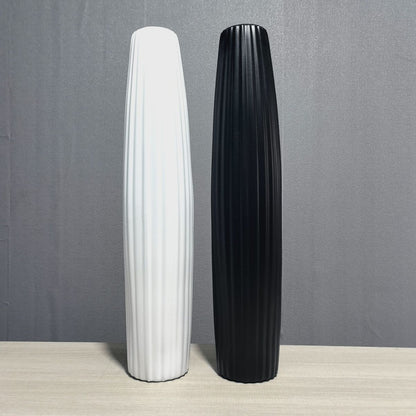 Elegante große dekorative gerippte Vase Brehn