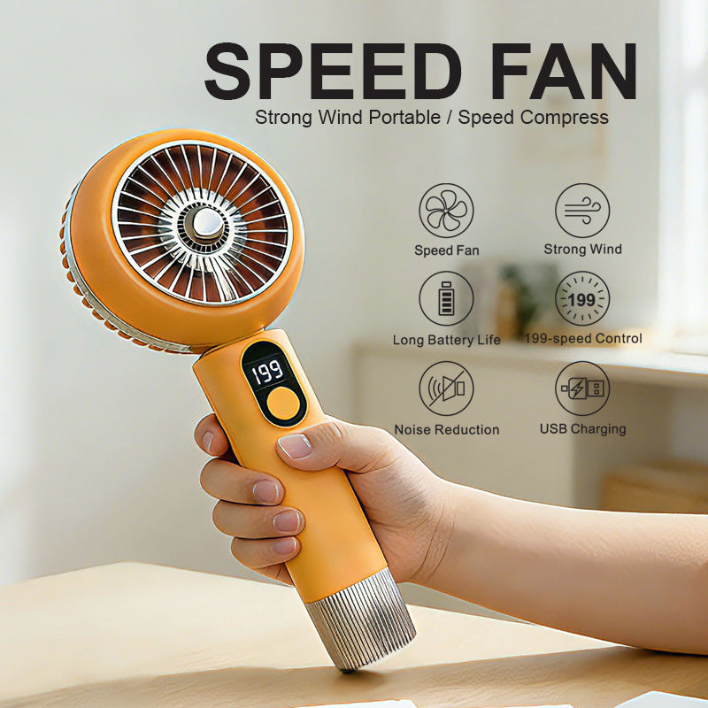 Unisex Tragbarer USB Handventilator mit leistungsstarkem Akku Brehn