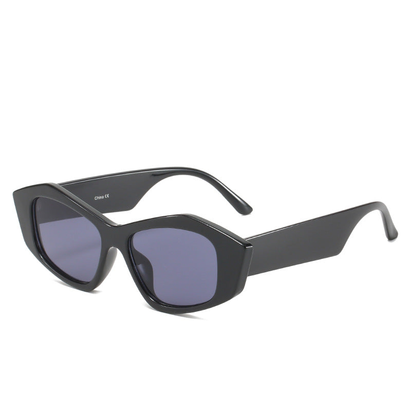 Damen geometrische Sonnenbrille mit einzigartigem, futuristischem Design Brehn