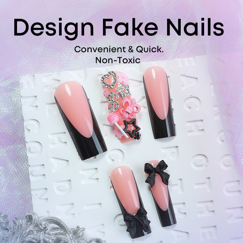 Kunstnagelset mit eleganten Akzenten und kreativem Design Brehn
