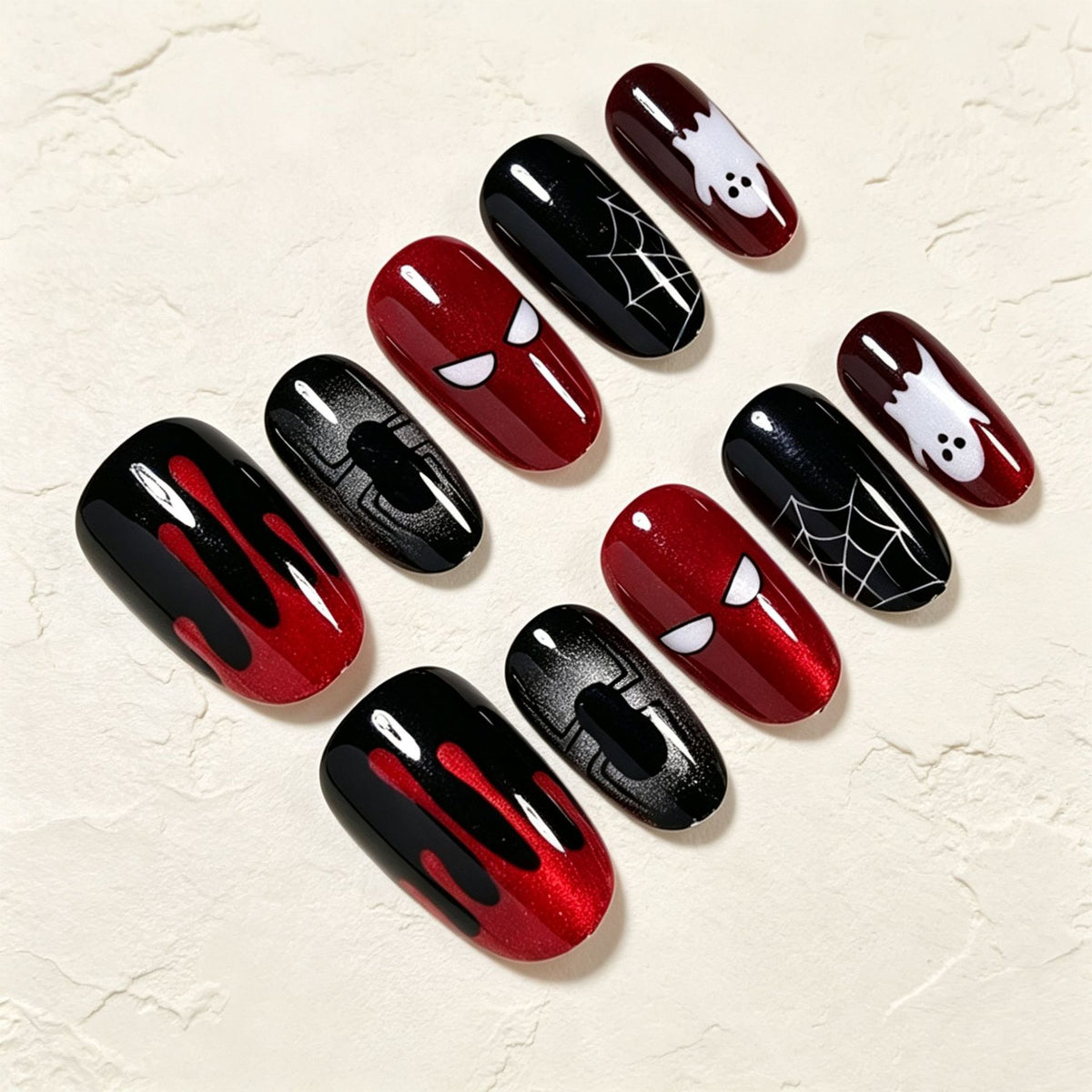 Halloween Themen Press-On Nagelkunst Set Brehn