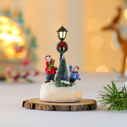 LED Leuchtender Schneemann Figurine Brehn