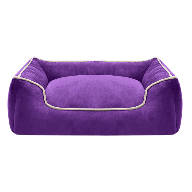 Gemütliches Samt-Hundebett