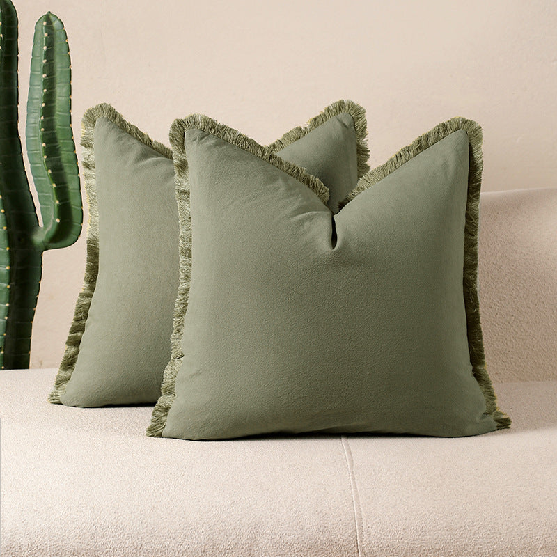 Fransende dekorative Wurfpillows