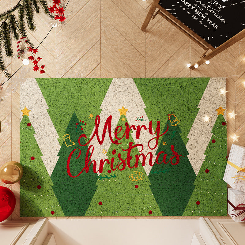 Weihnachtlich gestaltete Fußmatte für drinnen