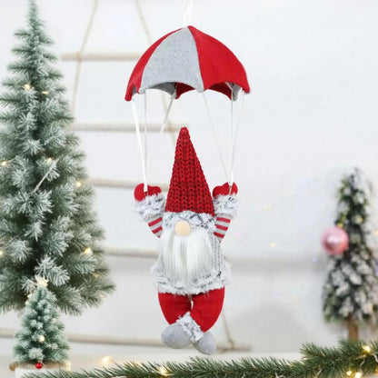 Dekorative Weihnachtsmann Figur mit Fallschirm Brehn