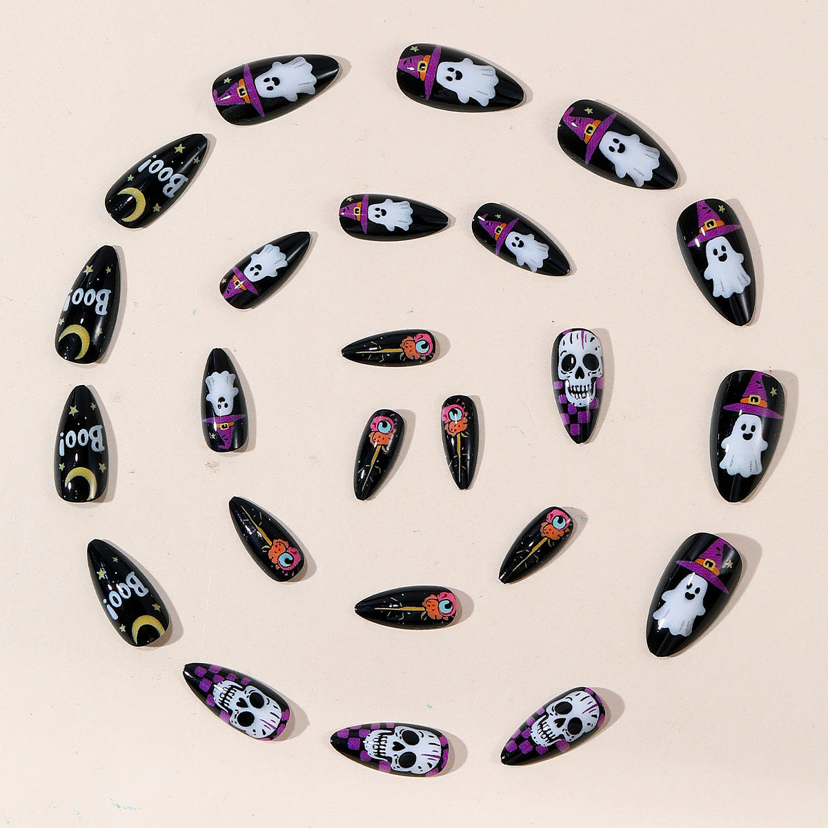 Gothic Halloween Nagelkunst Set Brehn