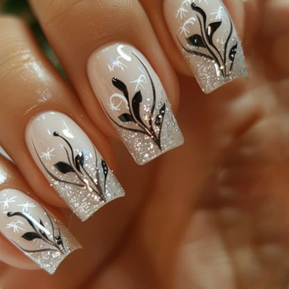 Künstlerischer Glitter Ombre Nagelkunst Verlängerungen Brehn