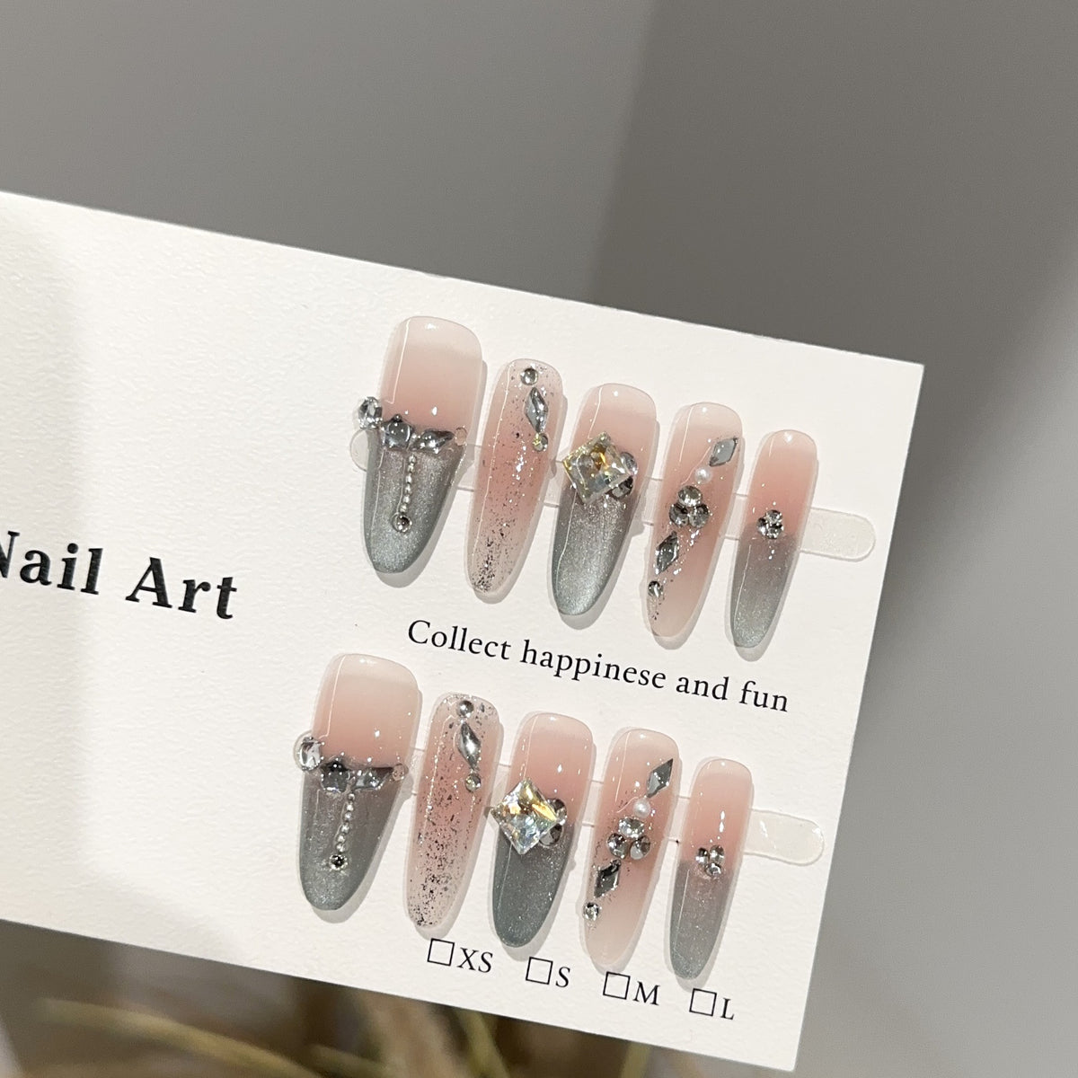 Glamourös Dekorative Press-On Nagelkunst Set