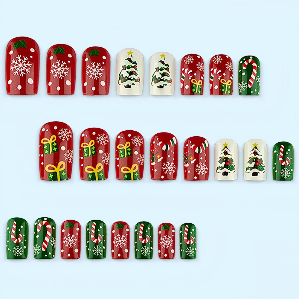 Weihnachtskunstnägel im festlichen Design Brehn