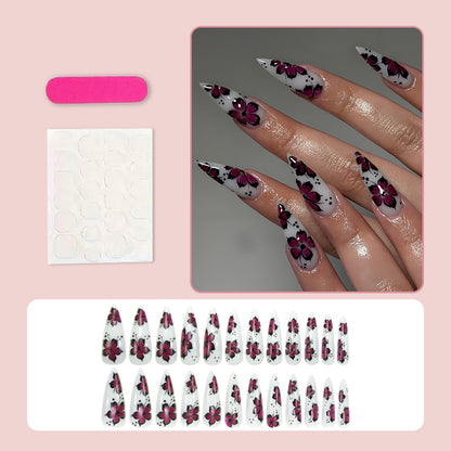 Kunstnagelset mit kreativen blumigen Designs Brehn