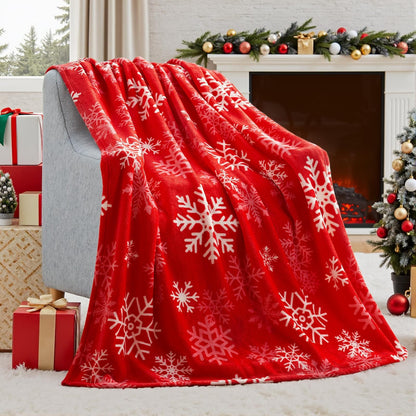 Brehn | Weihnachtsdecke Weiches Flanell Weihnachtsplüsch Feiertagsdecke