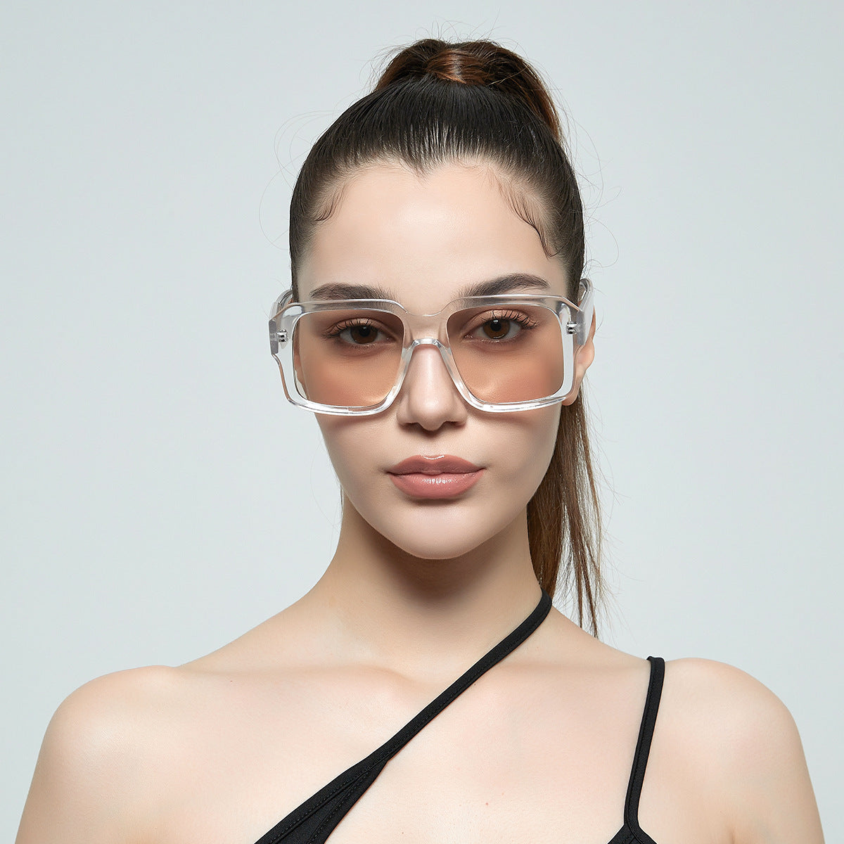 Damen modische quadratische Sonnenbrille im modernen Schildpatt-Design Brehn