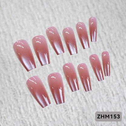 Künstlerisches Press-On-Nagelset mit Kirschblütenmuster Brehn
