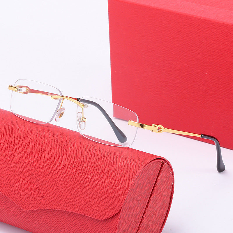 Damen elegante Halbrahmenbrille mit komfortablen Nasenpads Brehn
