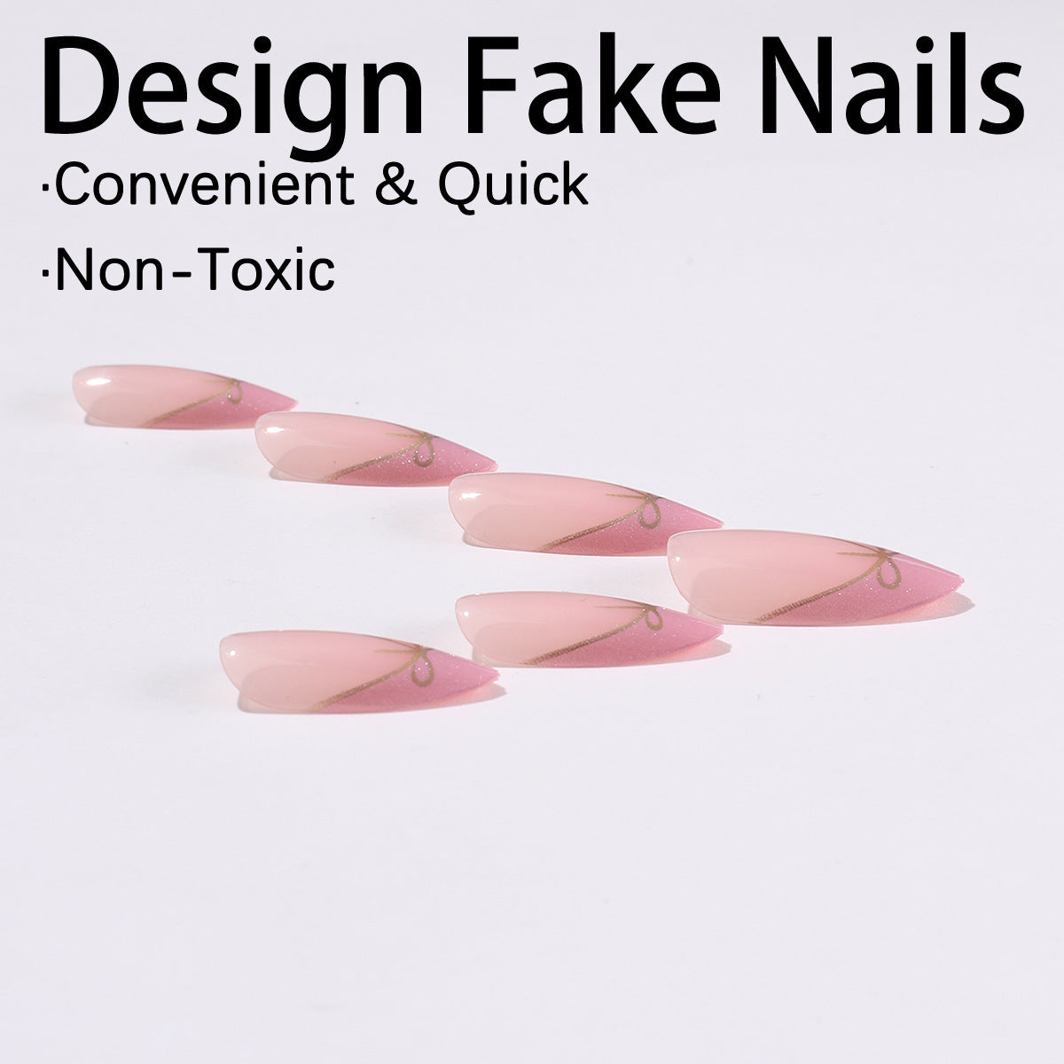 Kunstnagelset mit schimmernden Spitzen und eleganten Schleifen Brehn
