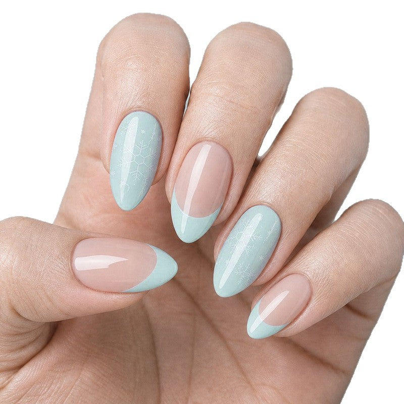 Künstlerische French Tip Acrylnagelverstärkungen Brehn