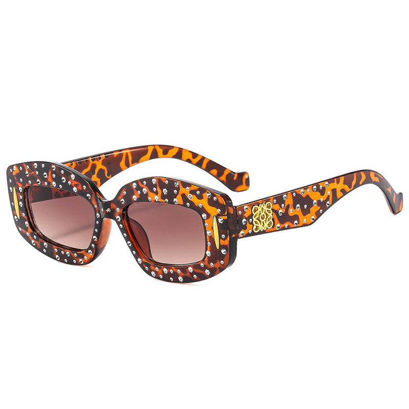 Damen auffällige Sonnenbrille mit glamourösem Strassdetails Brehn