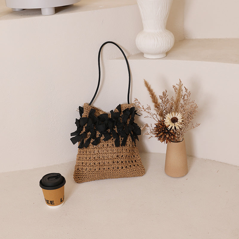 Damen Handgefertigte Tasche mit raffinierten Rüschen Brehn