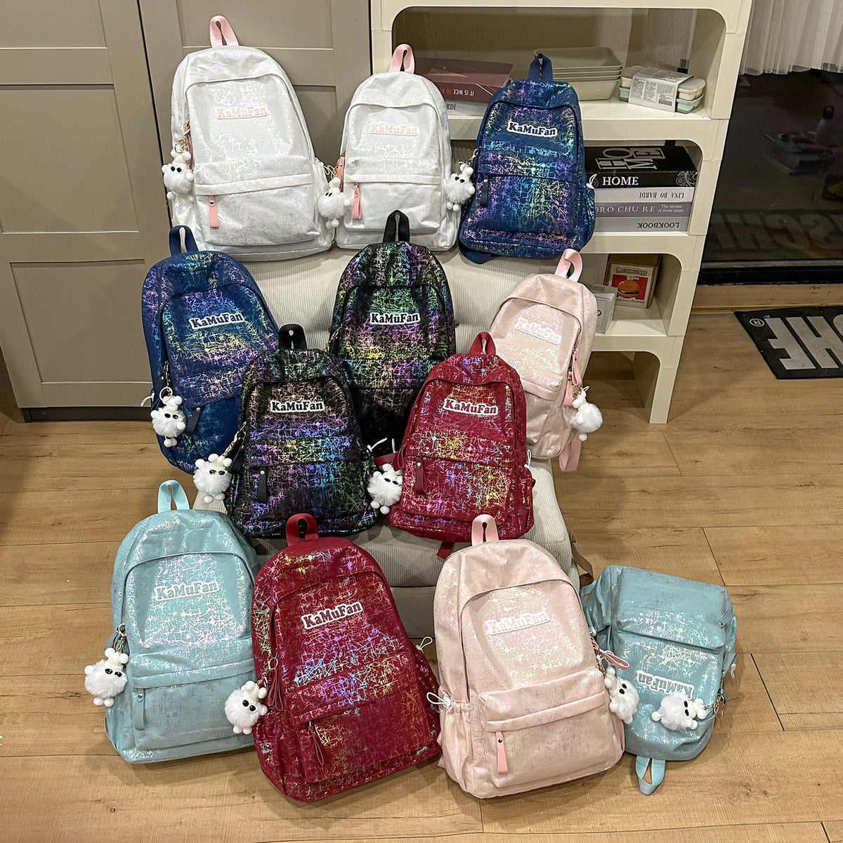 Trendy Freizeit-Rucksack mit Schlüsselanhänger Brehn