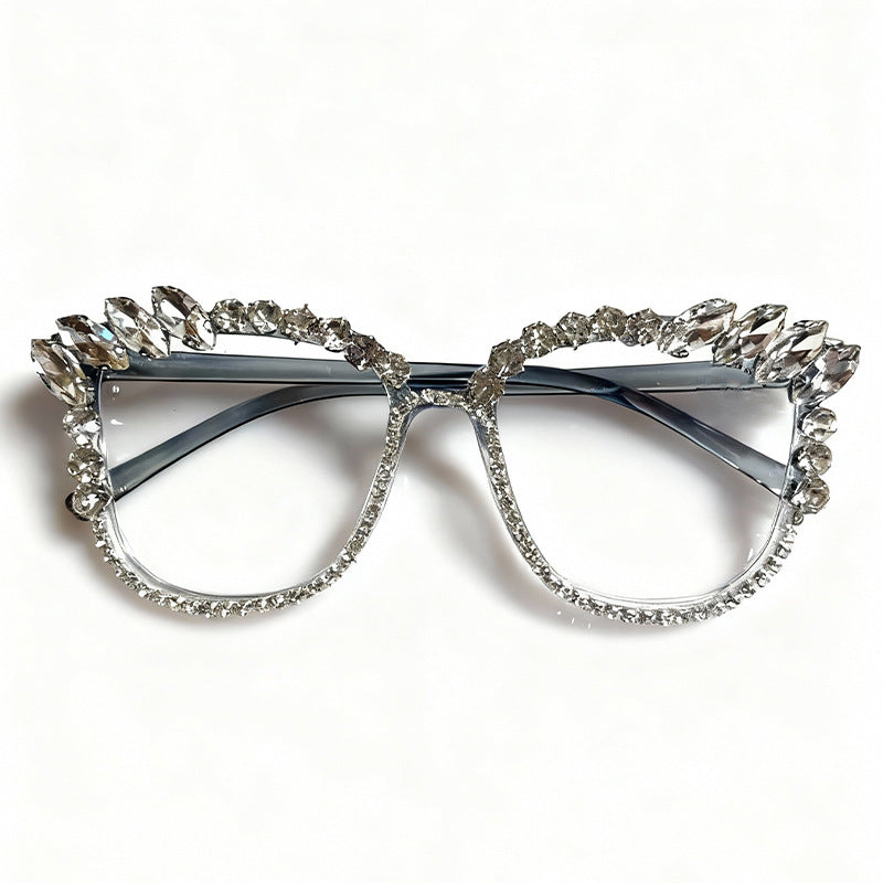 Glamouröse mit Strass veredelte Katzenaugen-Sonnenbrille Brehn