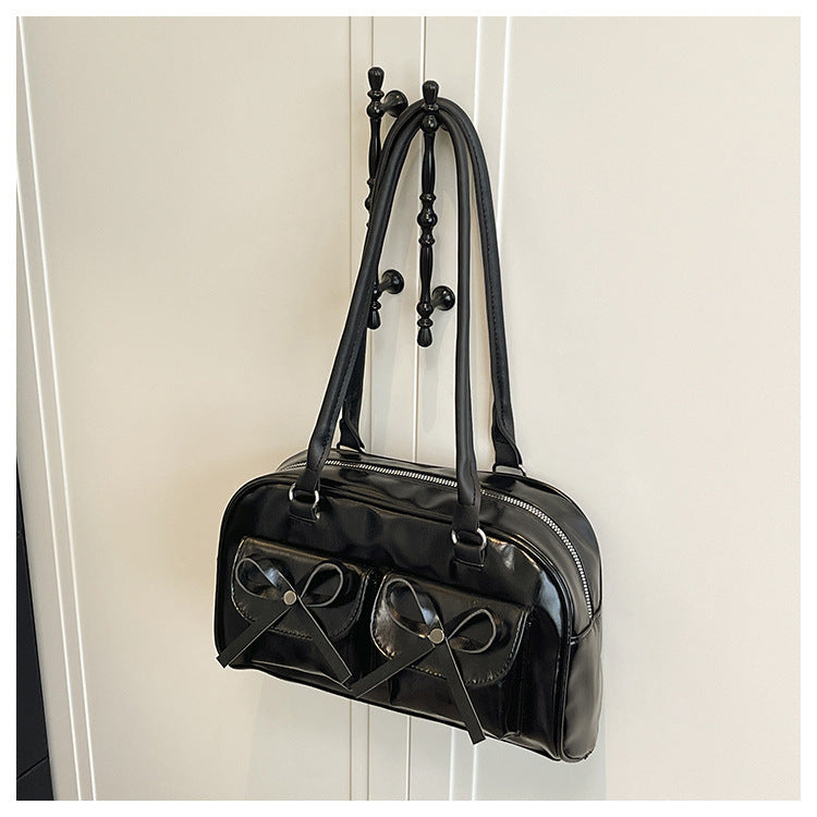Stilvolle multifunktionale Handtasche mit Schleifendetail Brehn