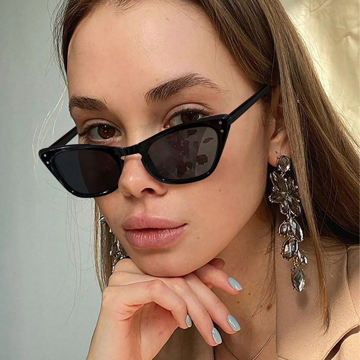 Damen Cat-Eye Sonnenbrille mit verspiegelten Gläsern und stilvollem Rahmen Brehn