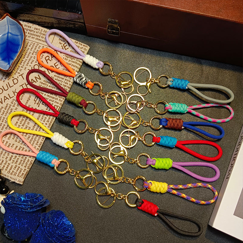 Bunter Geflochtener Schlüsselanhänger Halter Brehn