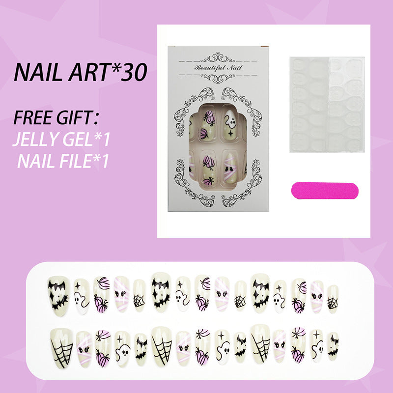 Halloween-Themen Press-On Nagelkunst Set