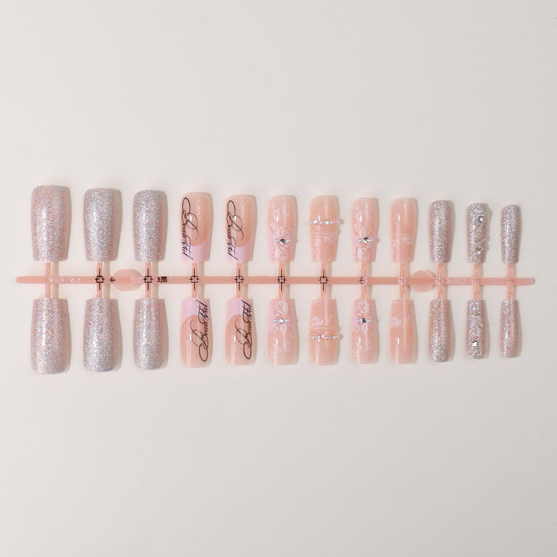 Schimmernde elegante Press-On-Nagelspitzen Brehn