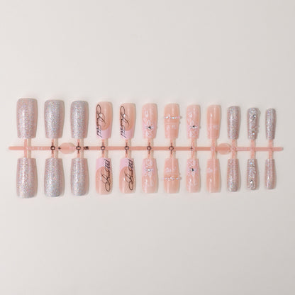 Schimmernde elegante Press-On-Nagelspitzen Brehn