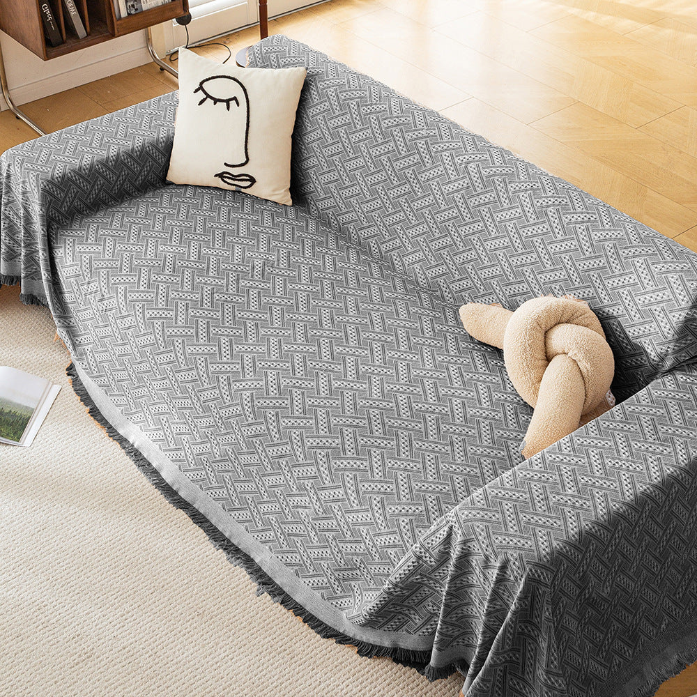 Strukturierte gewebte Sofa-Wurfdecke