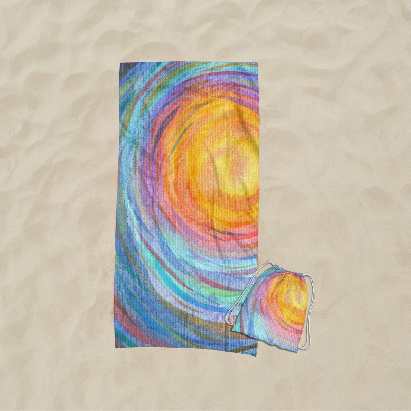 Strandtuch mit kunstvollem Wellendesign Brehn
