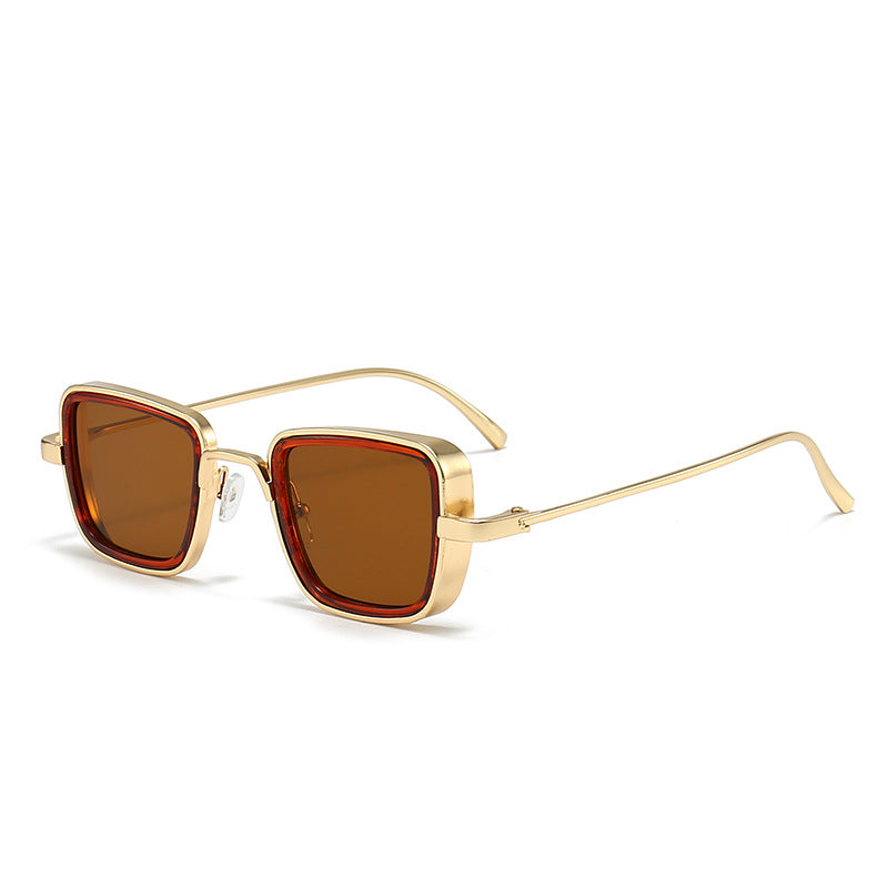 Damen stilvolle quadratische Sonnenbrille mit elegantem Metallrahmen Brehn