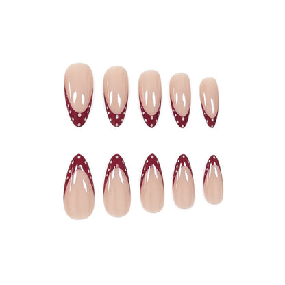 Dekorative French Tip Acrylnagelverzierungen Brehn