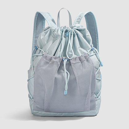 Vielseitiger Mesh-Panel Kordelzug Rucksack Brehn